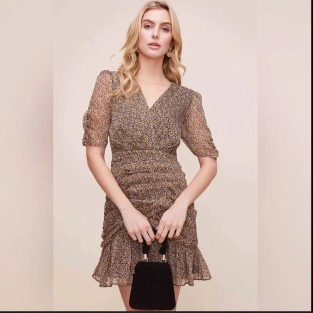 ASTR Shirred Bottom Mini Dress Size M